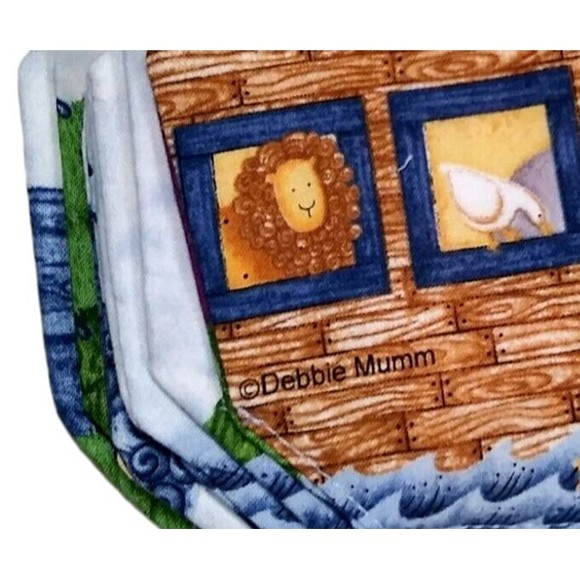 Noah’s Ark Fabric Cloth Baby Book Handmade Vintage Infant Gift VTG Debbie Mumm - Picture 8 of 8